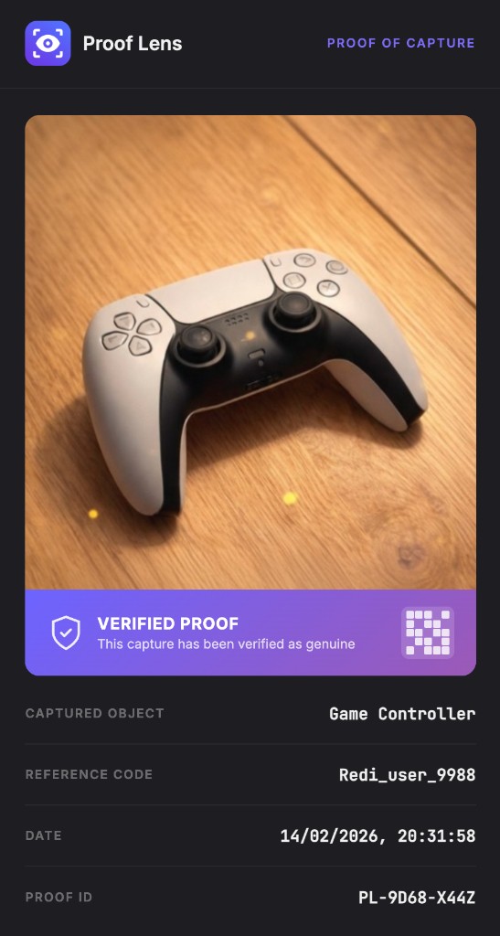 ProofLens verified proof page